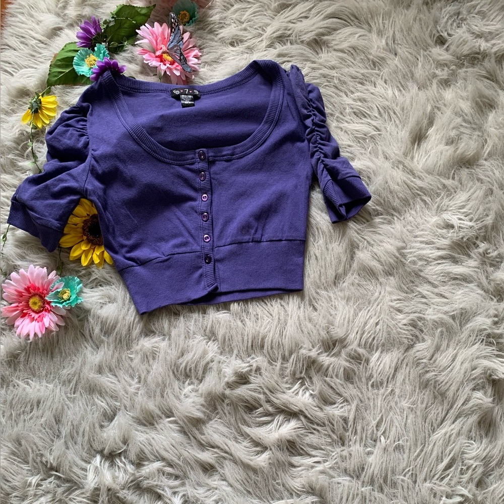 579 Purple Crop Top